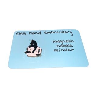 Witchy Black Cat Magnetic Needle Minder Handmade